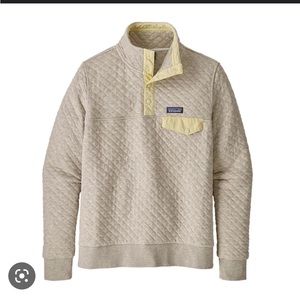 Patagonia Quilted Pullover in Cream and Yellow